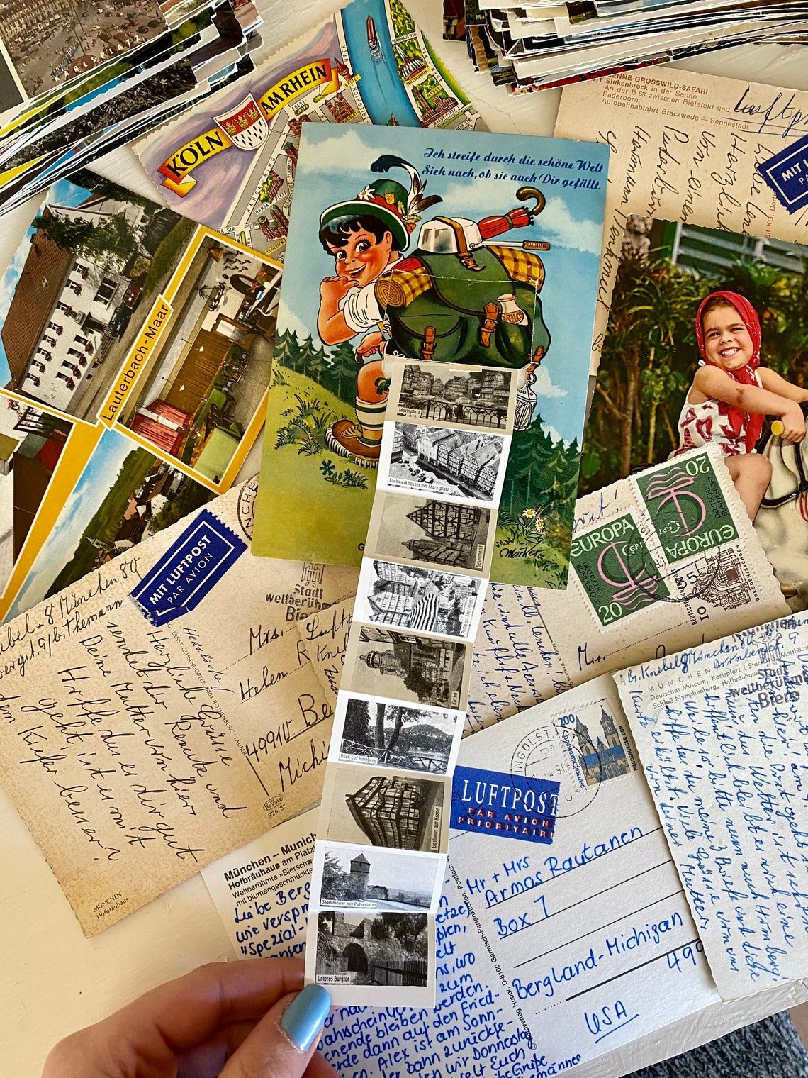 Vintage Germany Postcards German Handwriting Color Photos - Etsy