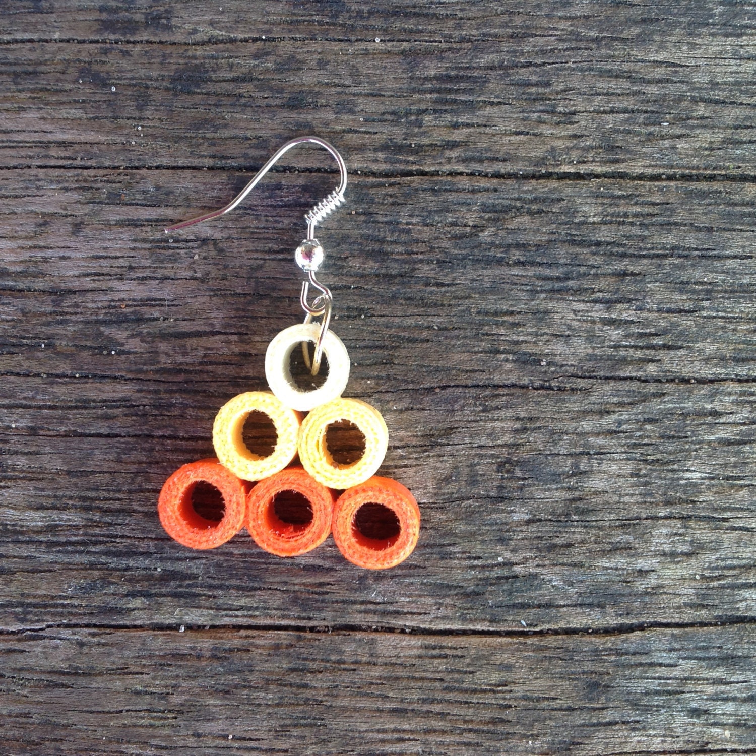 Medium Fashion Paper Quilling Earrings Yellow/orange Etsy UK
