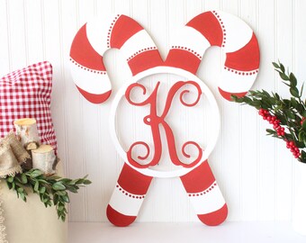candy cane monogram christmas monogram christmas decor farmhouse christmas candy cane decor - Christmas Candy Cane Decorations candy cane monogram christmas monogram christmas decor farmhouse christmas candy cane decor - Christmas Candy Cane Decorations