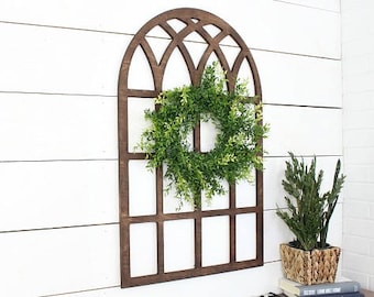 Oversized window* farmhouse style* church window*  window* wood window* farmhouse window* cathedral window* window pane* farmhouse decor