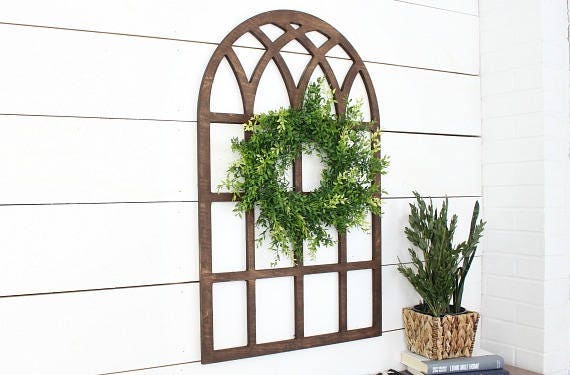 Oversized window* farmhouse style* church window*  window* wood window* farmhouse window* cathedral window* window pane* farmhouse decor