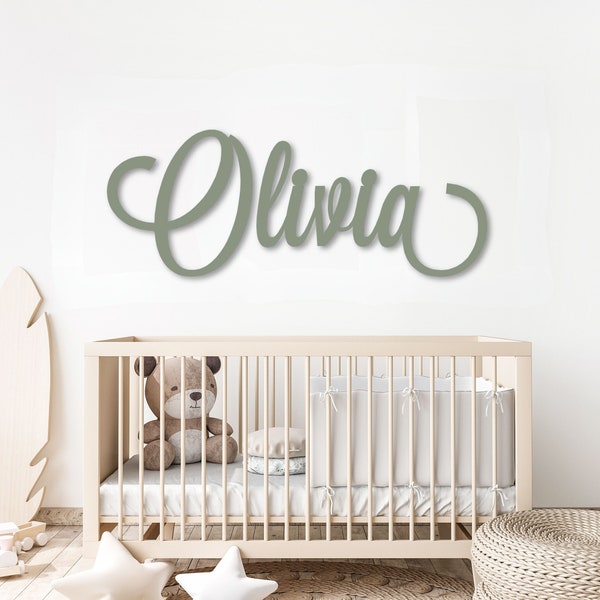 Custom wood name sign cutout, Baby name sign, Above the crib sign, Large custom name sign, nursery name sign, girl nursery name sign