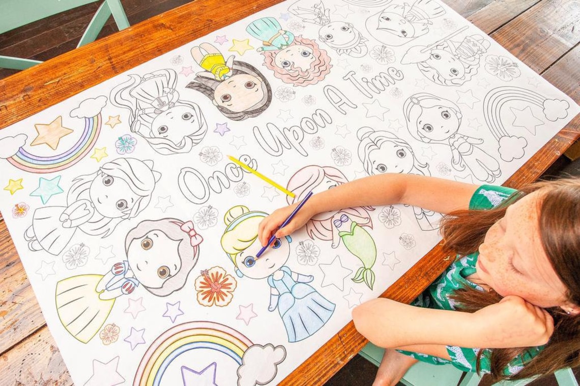 Coloring Sheets Kid Color Sheet Oversized Kid Coloring - Etsy