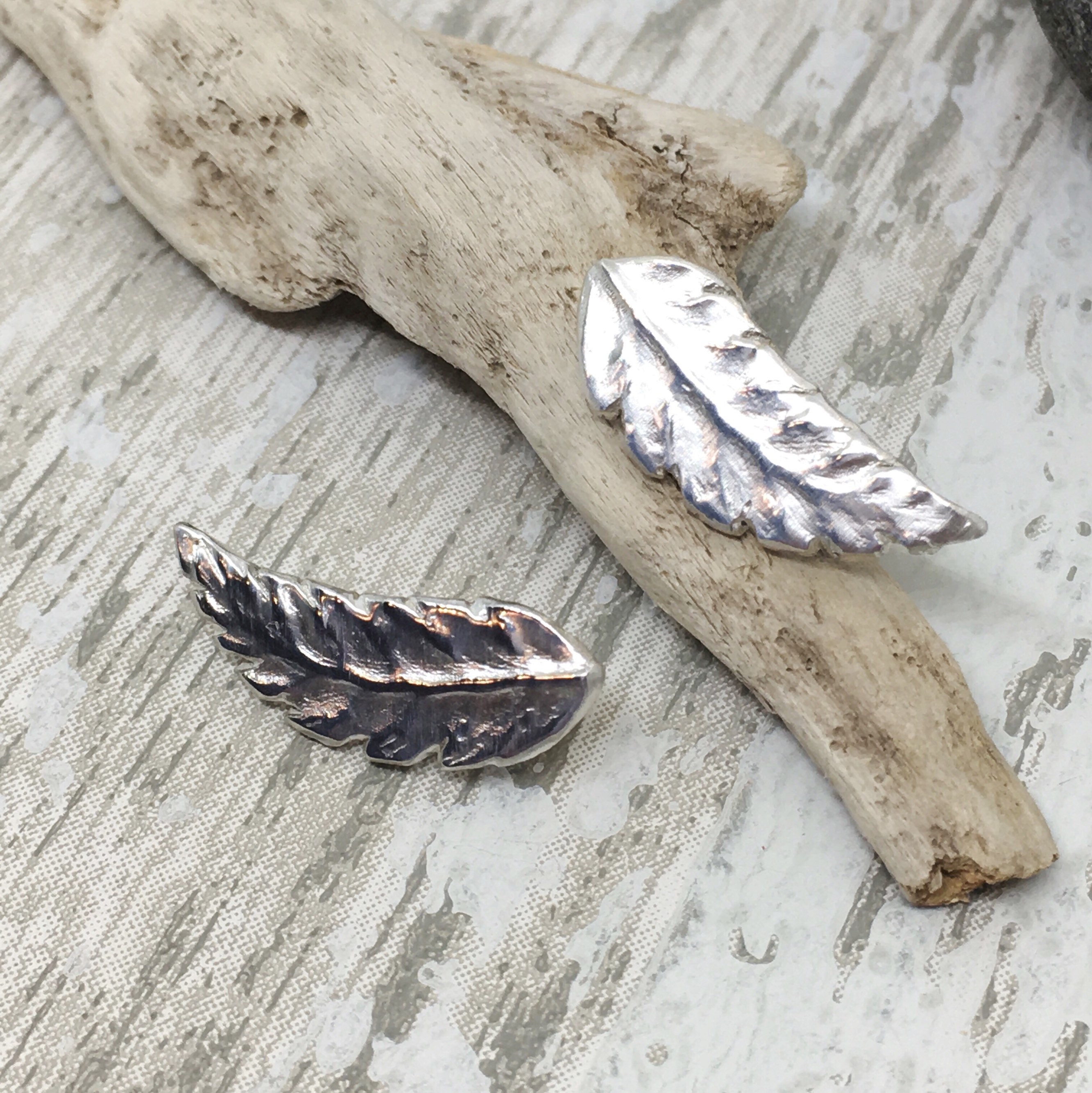 Silver Beads Geometric Ear Climber, Artisan Ear Crawler, Silver