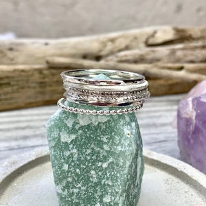 Sterling Silver Stacking Rings Set Stackable Ring Set 925 Silver ...