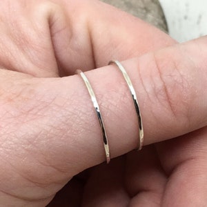 Silver thumb ring | Sterling silver or bronze ring | Thumb ring or above the knuckle ring adjustable minimalist ring hammered double wrap