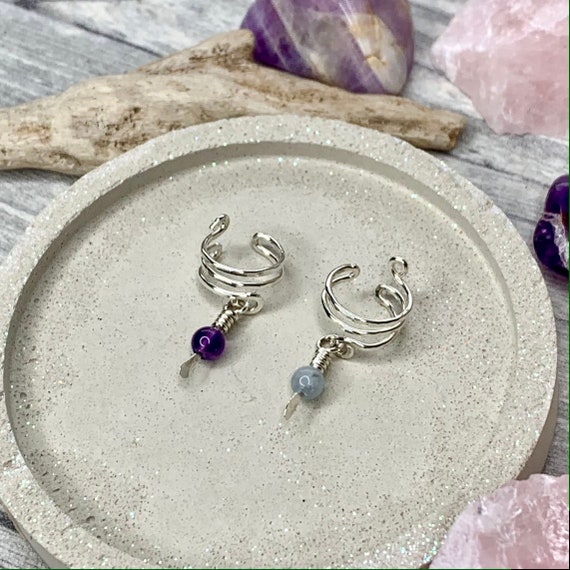 Sterling Silver Ear Cuff No Piercing Dangle Cuff, Silver Cartilage Cuff Non  Pierced, Festival Jewellery Boho Gemstone Earrings. Conch Cuff. - Etsy