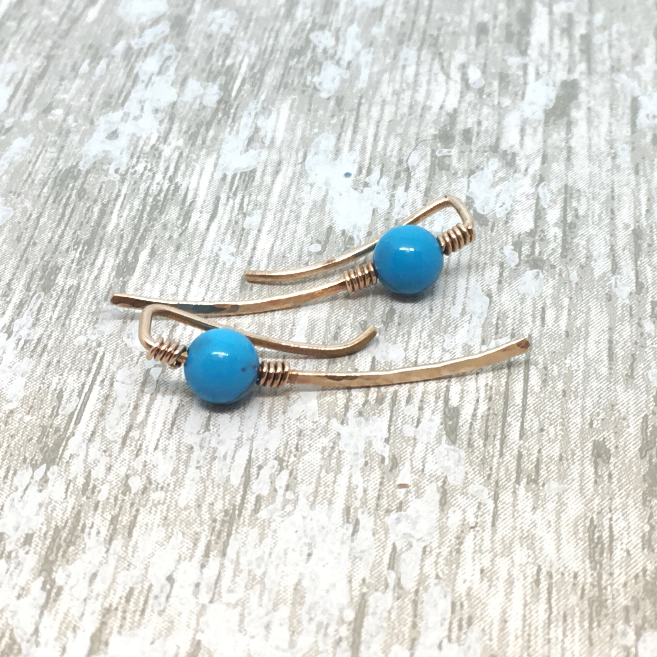 Gold/Clear Blossom Ear Climbers