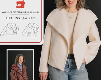 Helsinki Jacket ~ Paper Pattern~ Ladies Coat ~ wearable ~ Liesel and Co