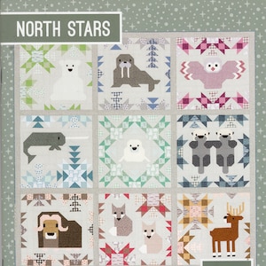 NORTH STARS Mix and Match Animal Sampler Quilt and Pillow Pattern by Elizabeth Hartman