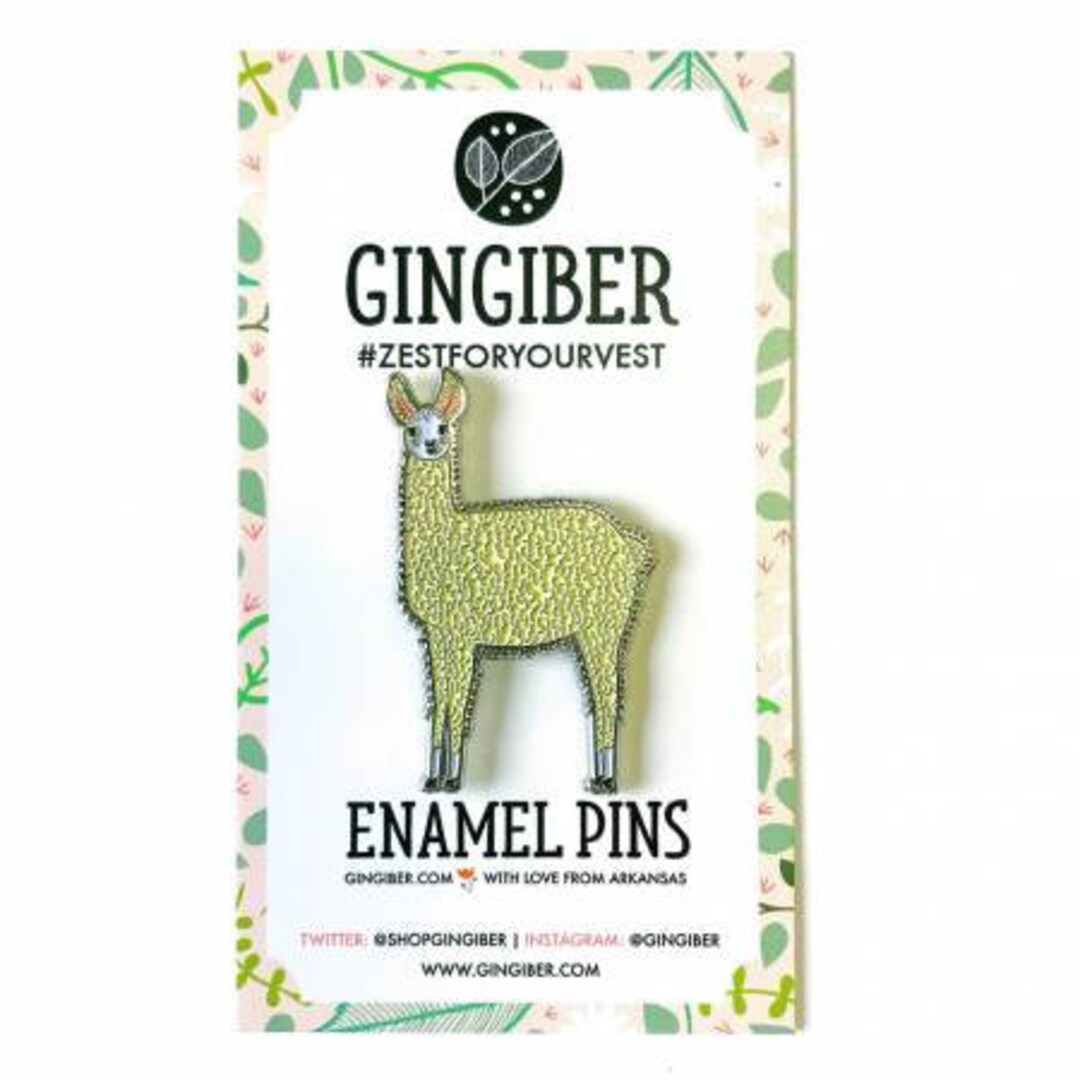 Llama Enamel Pin From Gingiber by Bloomfield, Stacie - Etsy