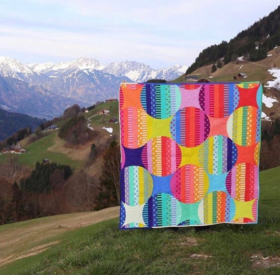 Pom Pom Quilt Kit Featuring All Stars by Tula Pink Fabric Craft Supplies & Tools