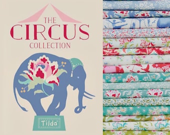 Rare ~  Tildas Circus Fabric line ~ OOP ~ Limited Quanities ~ SOLD By The Half Yard