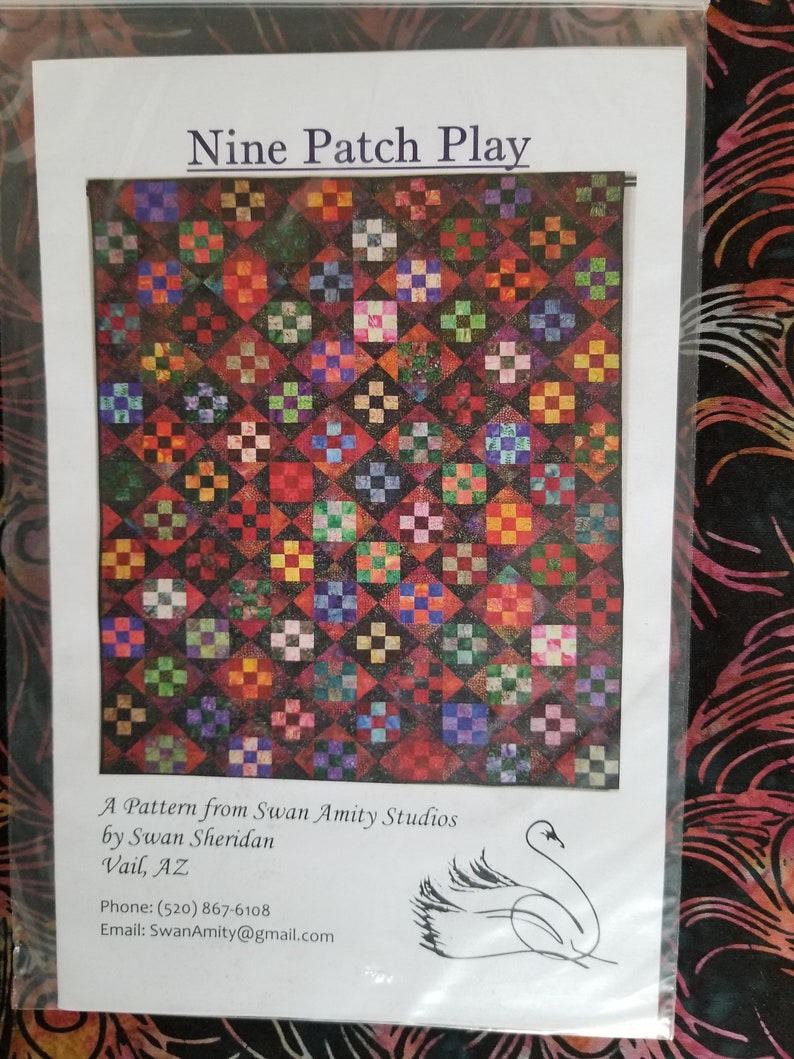 Nine Patch Play Quilt Kit by Swan Amity Studios