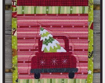 Christmas Truck Mug Rug Kit by Leanne Anderson
