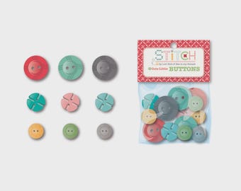 Lori Holt Stitch Cute Little Buttons ~ Generous bag with a nice variety of sizes and colors