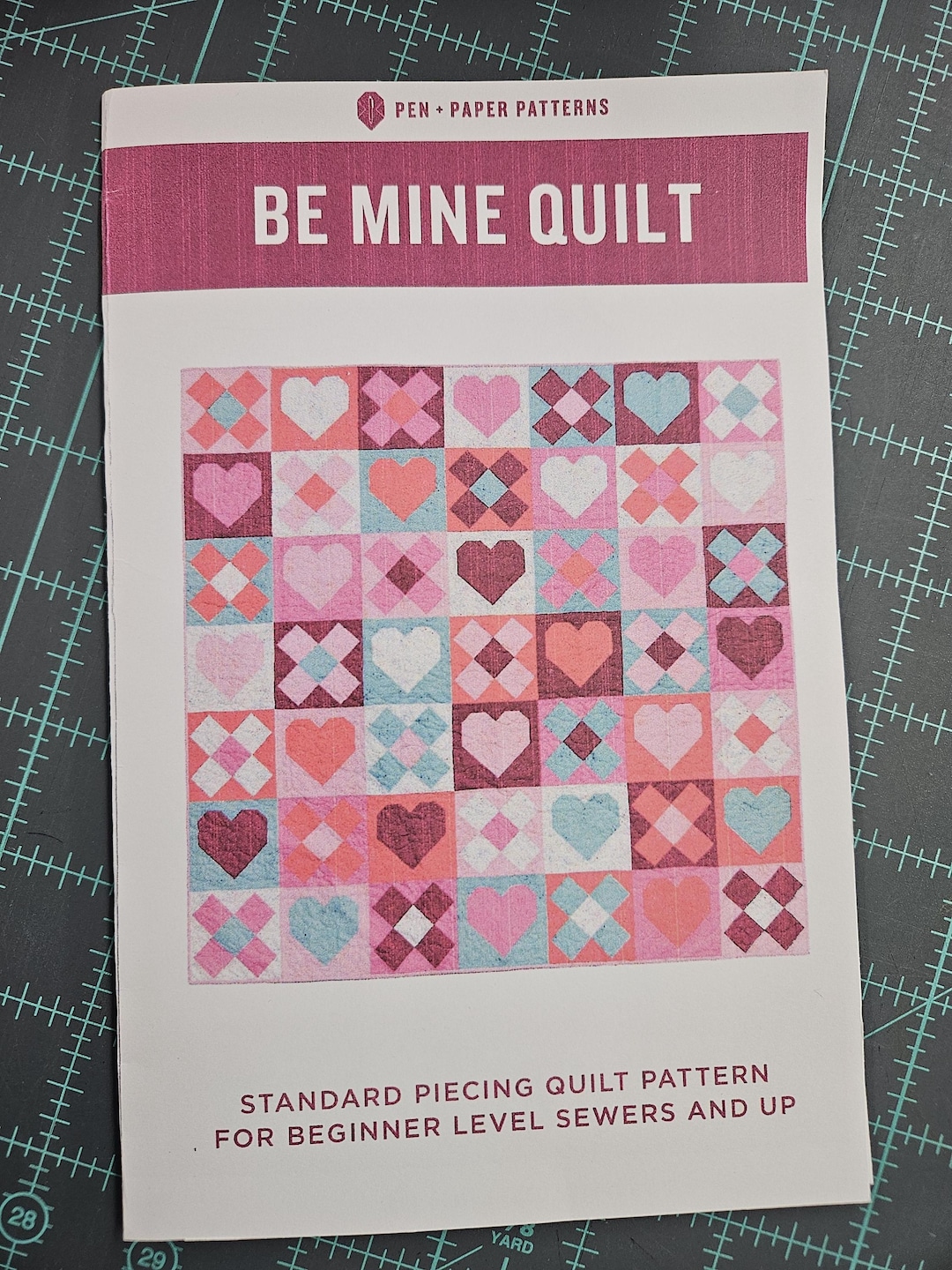 Be Mine Quilt Kit ~ 5 Solid Colors Version With Berry Grunge for ...