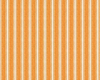 Queen of Ween Ticking Stripe Orange ~ Sold by the yard