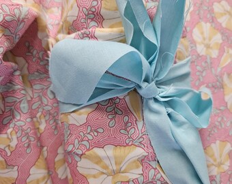 Tilda GardenLife Striped Petunia Pink Fabric (1 2/3 yd x WOF)