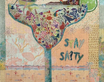 Stay Salty (Margarita) Collage Pattern by Laura Heine