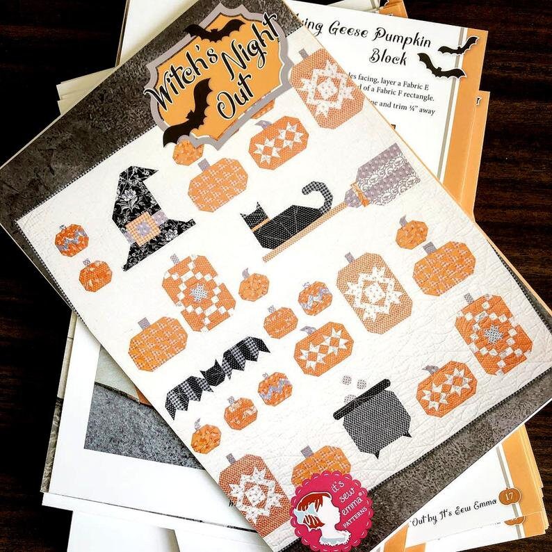 WITCH'S NIGHT OUT Halloween Quilt Book Spiralbound Etsy
