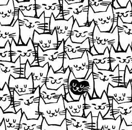 White Packed Cats 108in Quilt Back - Etsy