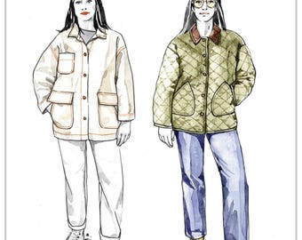 FOWLER Barn Coat ~ Quilted Jacket ~ by Closet Core Patterns