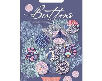 Cotton Beach- Buttons 14mm 8pc  or 17mm 8pc set