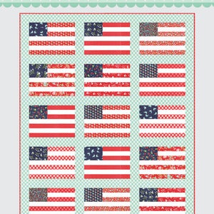 Faded Glory Kit ~ includes all fabric for the quilt top and binding & paper pattern ~get an early start on the 4th of July