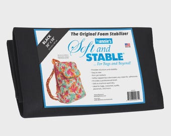 Soft and Stable Black 100% Polyester Foam Stabilizer 36in x 58in