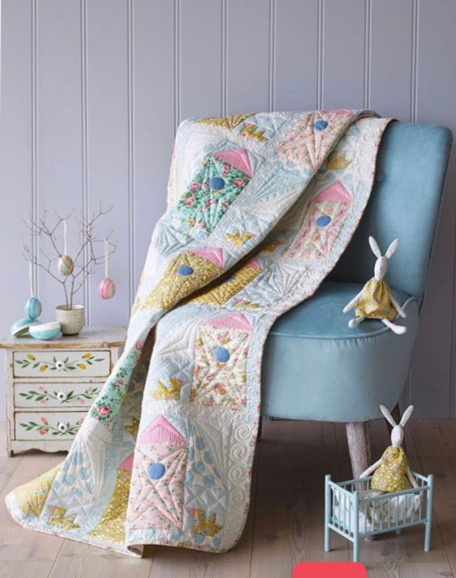 On Sale Tilda Birdhouse Quilt Kit 52 X 66 Etsy