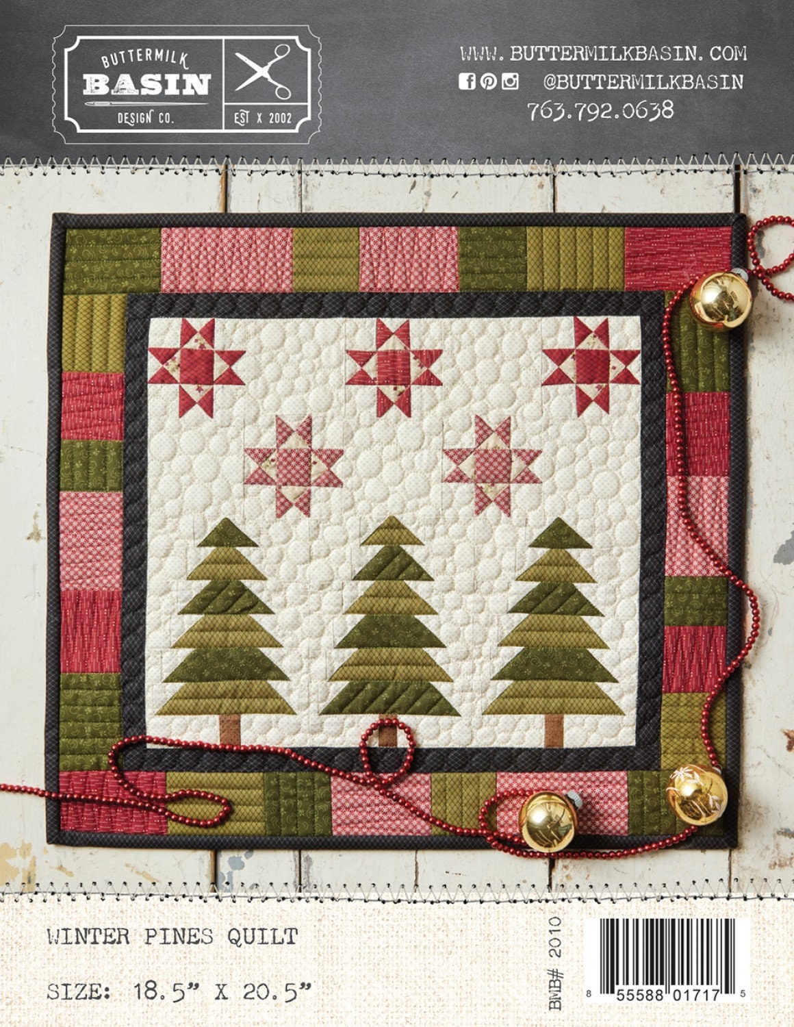 Winter Pines Quilt Kit Includes Pattern From Buttermilk Etsy