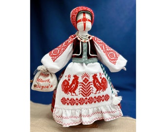 Motanka Doll Ukraine, Ukraine doll Motanka Red doll, Handmade Ukraine gift, Made in Ukraine Souvenir, Ukraine ornament Slavic talisman