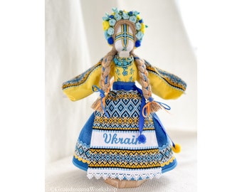 Oekraïense pop Motanka Oekraïne cadeau | Amulet vrouwelijke Oekraïense handgemaakte pop OOAK kunst Zwangerschap cadeau collectible pop magische amulet pop