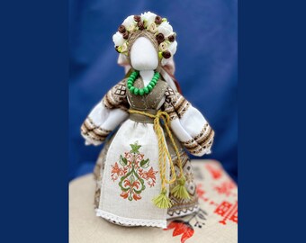 Doll Motanka Ukraine Gift Folk, Ukrainian Handmade Christmas gift Ukrainian Art Magical doll, Folk Ukraine Ornament, Amulet Protection