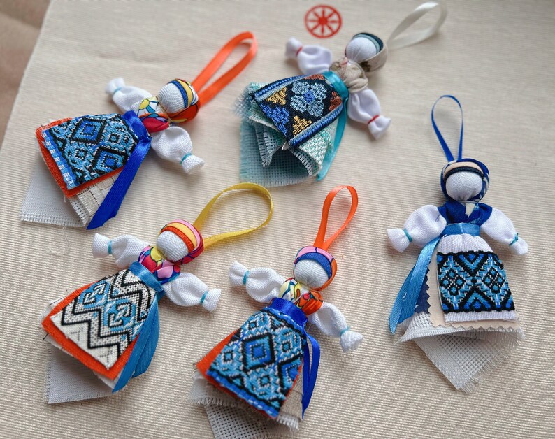 Easter decor Ukraine, Small Motanka doll, Ukrainian doll Motanka Ukraine Easter gift small Made in Ukraine doll amulet magical Ethnic decor Blue