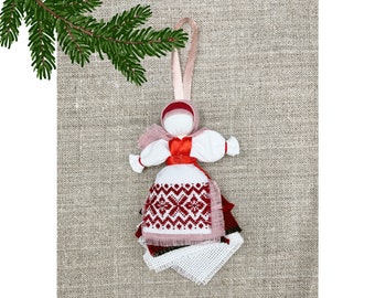 Christmas tree decor, Small Motanka doll, Ukrainian doll Motanka Ukraine Christmas toy gift Made in Ukraine doll amulet magical Ethnic decor