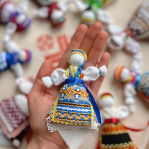 Easter decor Ukraine, Small Motanka doll, Ukrainian doll Motanka Ukraine Easter gift small Made in Ukraine doll amulet magical Ethnic decor image 4