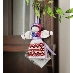 Easter decor Ukraine, Small Motanka doll, Ukrainian doll Motanka Ukraine Easter gift small Made in Ukraine doll amulet magical Ethnic decor image 1