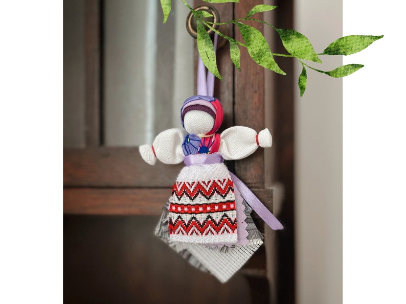 Easter decor Ukraine, Small Motanka doll, Ukrainian doll Motanka Ukraine Easter gift small Made in Ukraine doll amulet magical Ethnic decor image 1