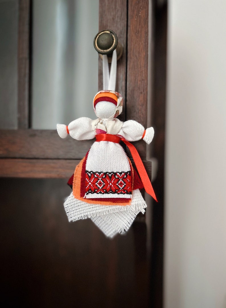 Easter decor Ukraine, Small Motanka doll, Ukrainian doll Motanka Ukraine Easter gift small Made in Ukraine doll amulet magical Ethnic decor image 3