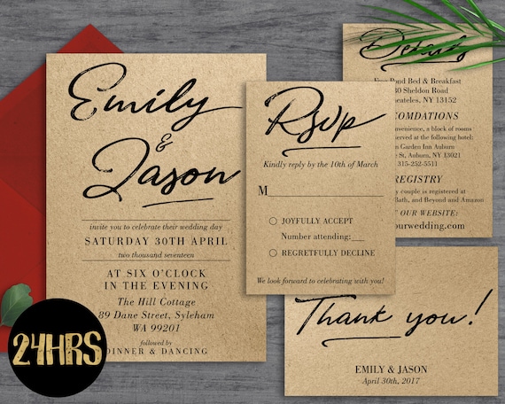 Floral Wedding Invitation Template Download Printable Peonies Etsy