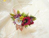 Blume Stirnband, Haarschmuck, Leder Blume Stirnband, Haarband Geschenk für Frauen, Leder-Blume, Leder Blumen für Stirnbänder, für sie
