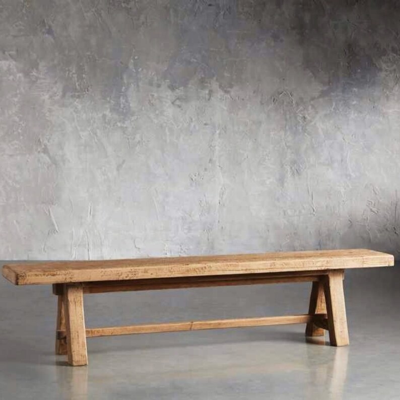 Flur Bank schmale Bank Mid Century Modern Bank Holz Etsy.de