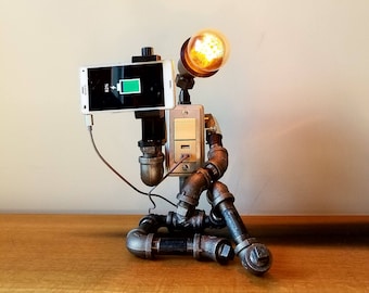 Daydreamer l Industrial Pipe Robot with 2 USB Ports and Phone Holder