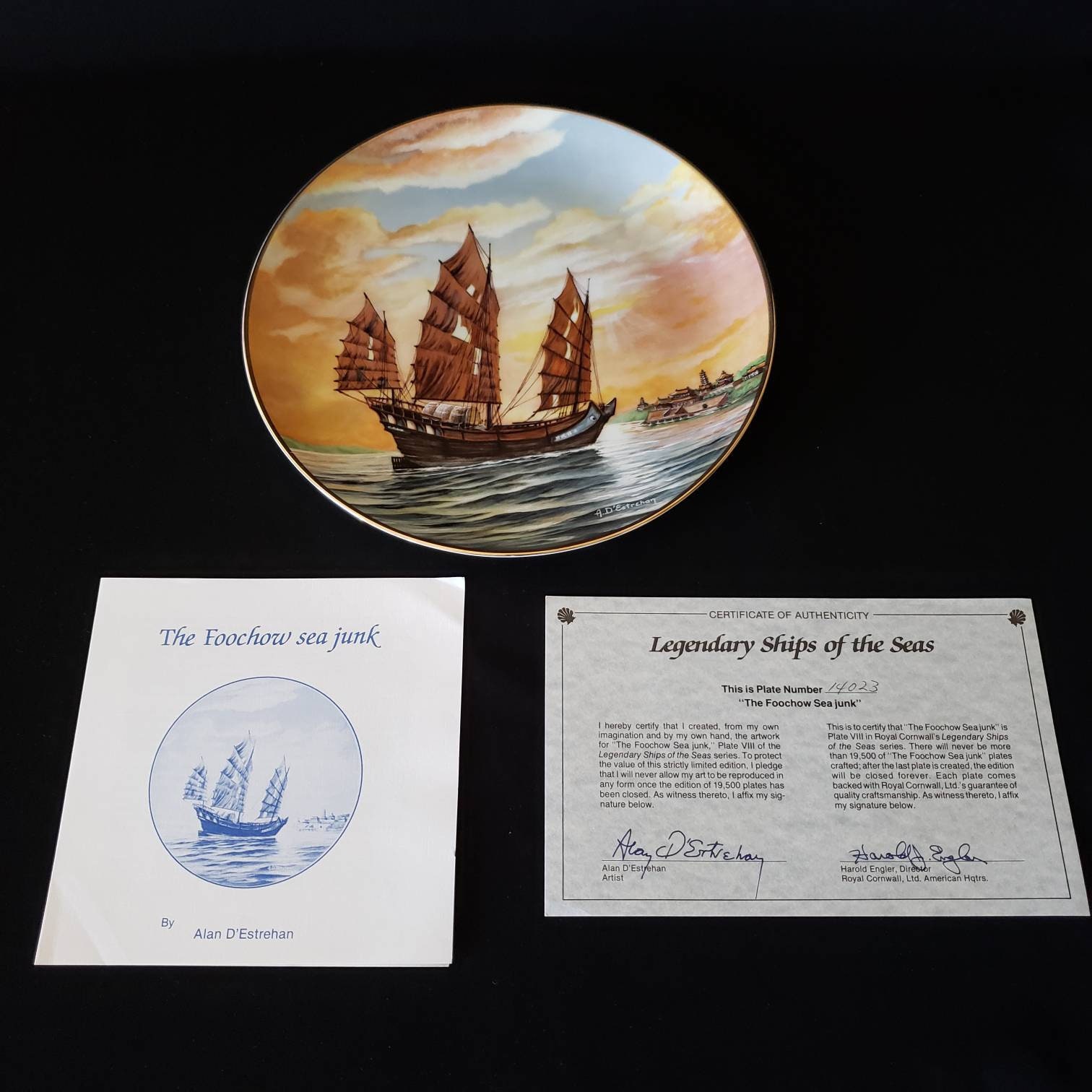 Vintage Ship Plate Foochow Sea Junk - Etsy