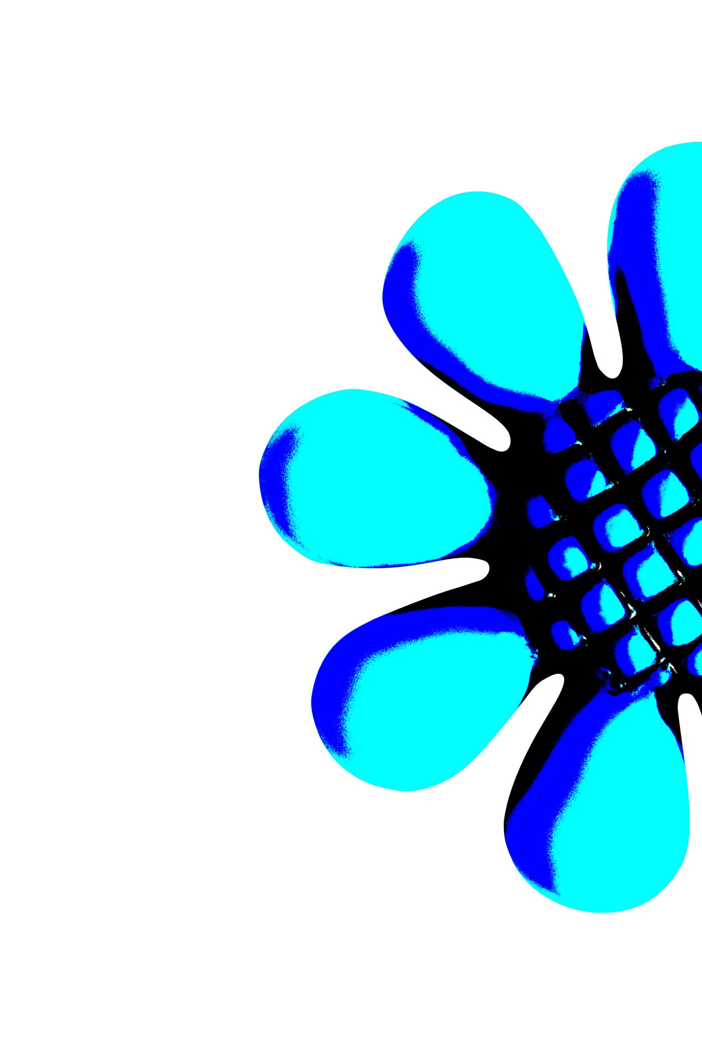 Blue Flower Printable Wall Art Digital Download