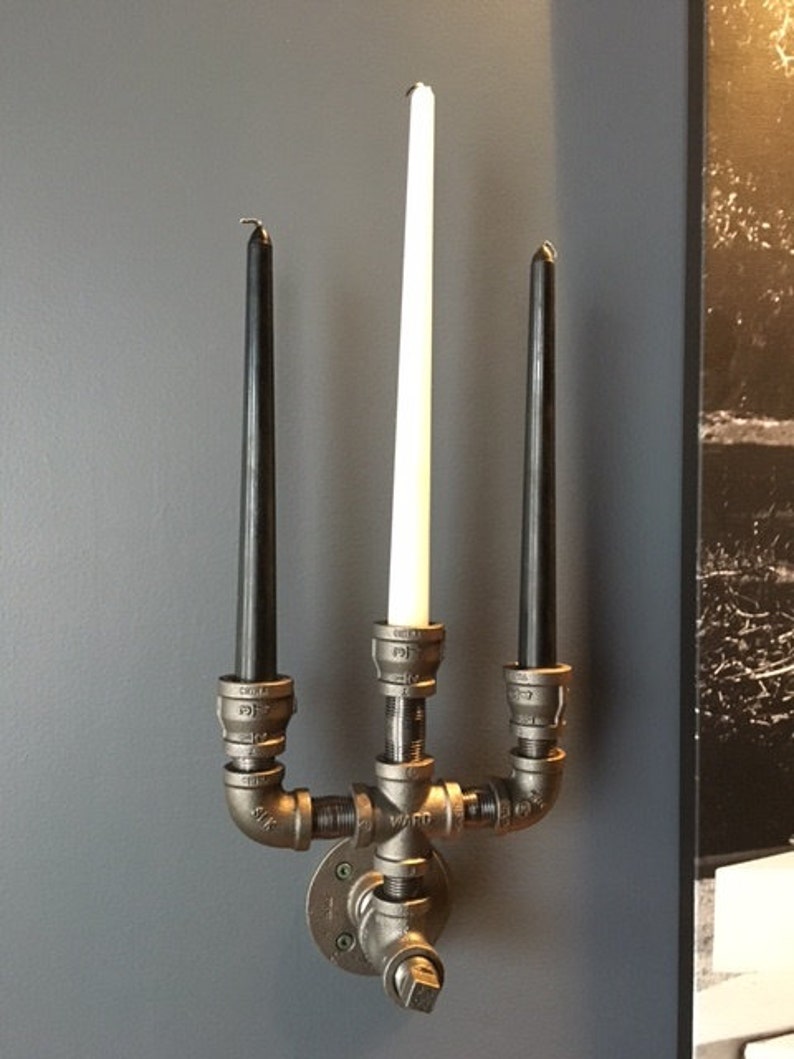 Candelabra Wall Sconce Triple Candle Etsy