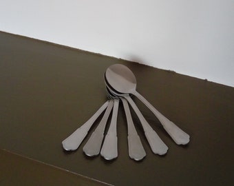 Lot of 6 small vintage spoons new condition with original rounded shape