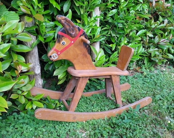 Rocking horse, wooden toy